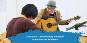 Person Teaching Guitar In Toronto to kids