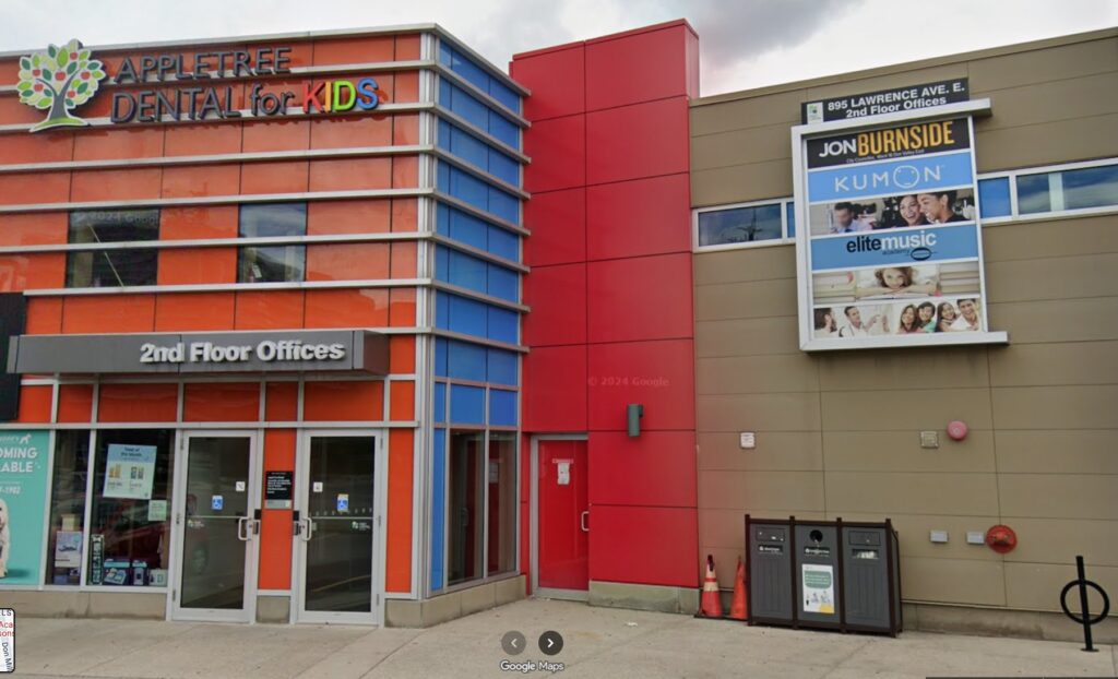 Elite Music Academy North York location at 895 Lawrence Ave East near Shops at Don Mills