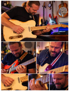 Guitar Lessons on the Danforth in Toronto with Josh Piché playing electric guitar