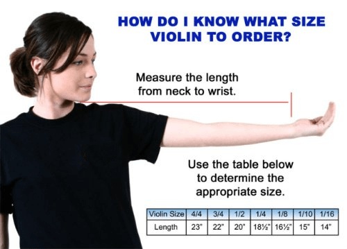 Measuring Violin Size Kids Children